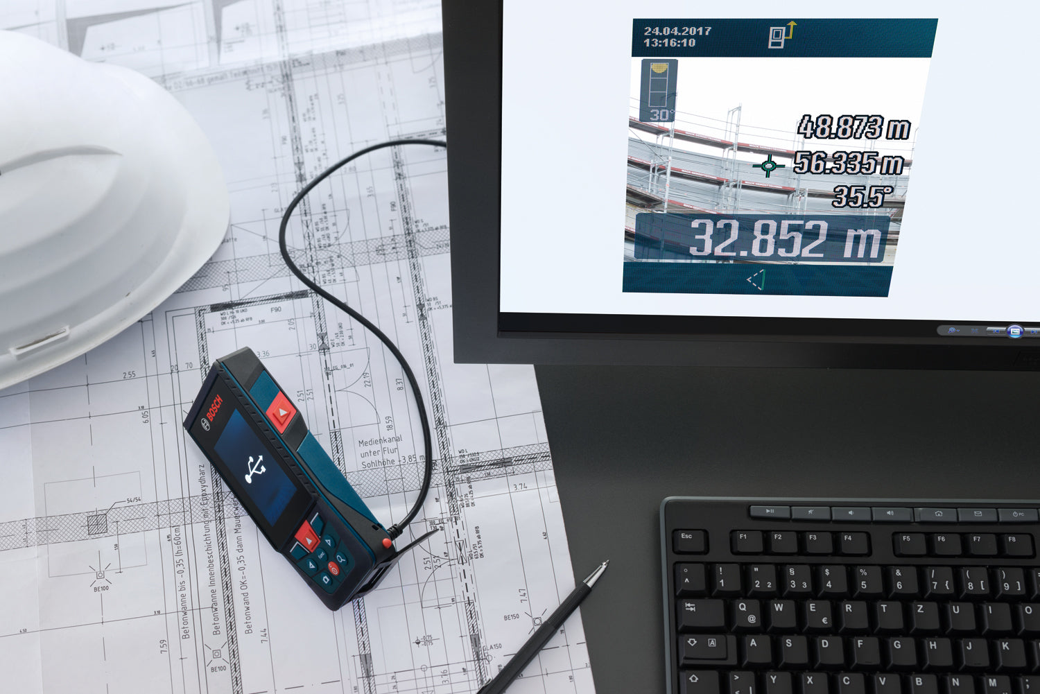 Laser Measure GLM 120 C Professional - Advanced Solutions Tools II حلول متقدمة للعدد