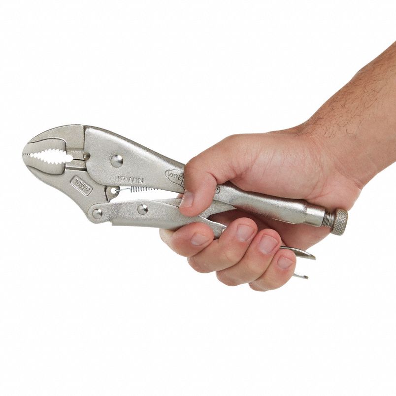 Irwin Curved Jaw Locking Pliers with Wire Cutter, 10 in