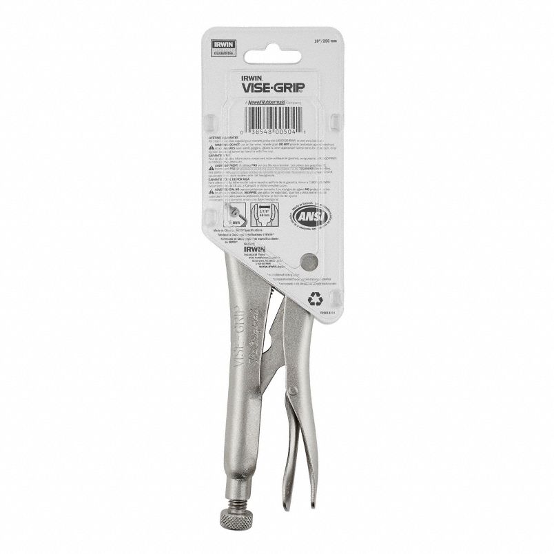 Irwin Curved Jaw Locking Pliers with Wire Cutter, 10 in