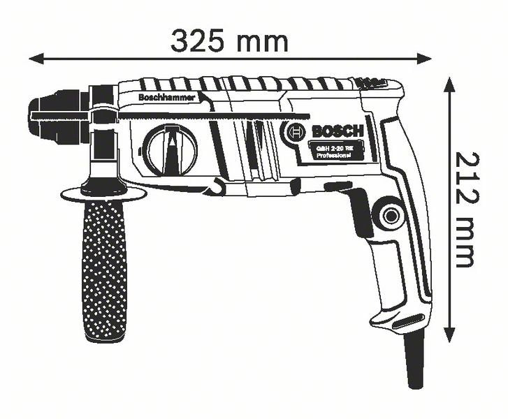 Rotary Hammer with SDS plus  GBH 2-20 RE Professional - Advanced Solutions Tools II حلول متقدمة للعدد