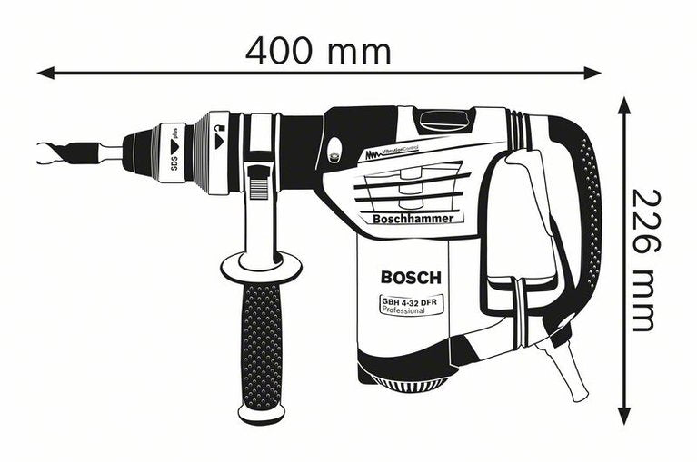 Rotary Hammer with SDS plus GBH 4-32 DFR Professional - Advanced Solutions Tools II حلول متقدمة للعدد